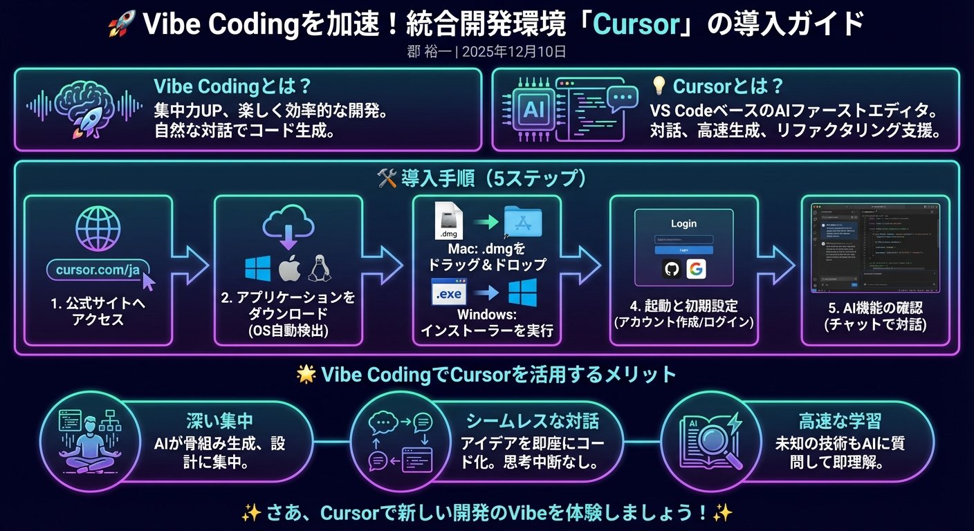 🚀 Vibe Codingを加速！統合開発環境「Cursor」の導入ガイド