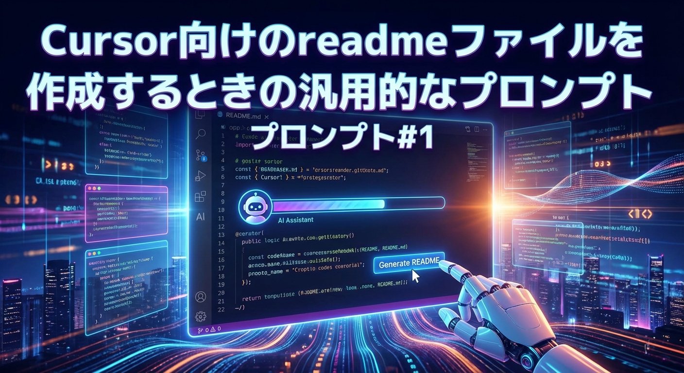 プロンプト#1 : Cursor向けのreadmeファイルを作成するときの汎用的なプロンプト