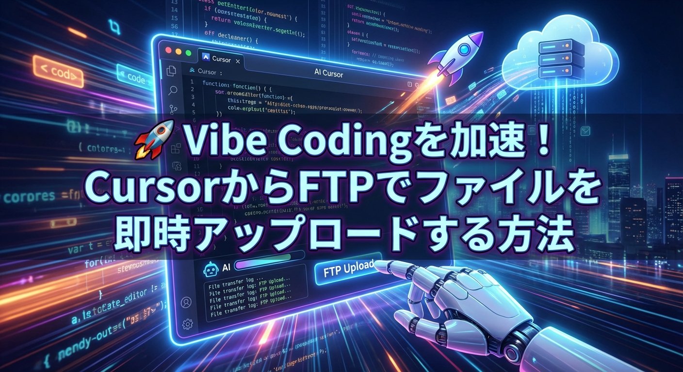 🚀 Vibe Codingを加速！CursorからFTPでファイルを即時アップロードする方法